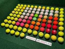 100 gebrauchte Golfbälle (sehr schön bis mässig) Set 018