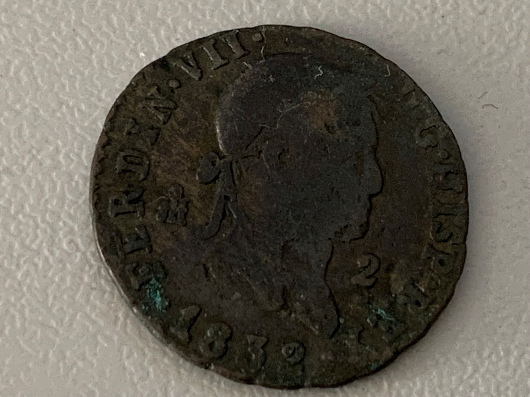 Alle Münzen: FERNANDO VII , 2 MARAVEDIS DE 1832 , SEGOVIA – Gebraucht aus Zufikon von SULMI02 2