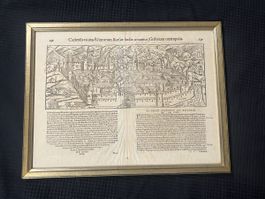 Historische Buchseite ( Cosmographia von S. Münster) 16 J.H