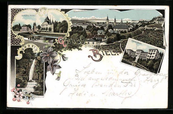 Ansichtskarten: Litho Biel, Magglingen, Taubenloch, Schl – Gebraucht aus Berlin von bartko-reher