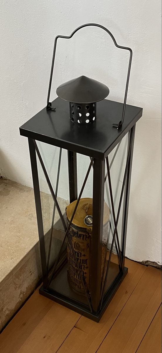 Lanterne: riesige Laterne Windlicht Metall/Glas für Balkon oder Garten – Usato da Arboldswil venduto da Sonnenelfe