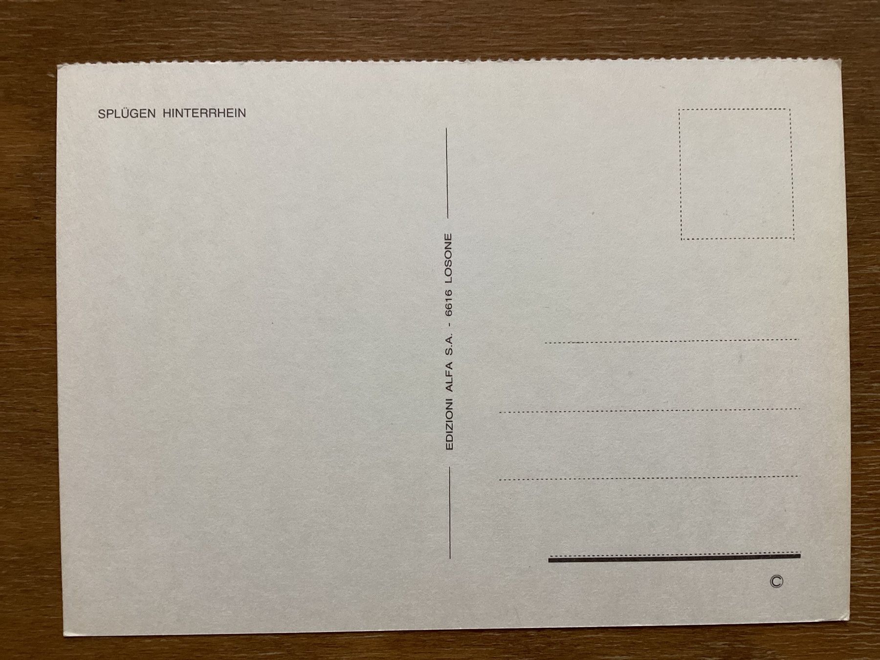 Cartoline postali: AK Splügen Hinterrhein GR – Usato da Zürich venduto da tol_b7c7 1