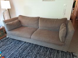 Gemütliches Sofa, 3-Sitzer, hellbraun, perfekt für den So...