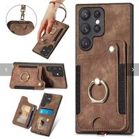 Kartenhalter PU Tasch Ring für Samsung Galaxy S23 S24 S25