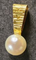 Gold 750 Anhänger mit Perle  Pendentif or 750 avec perle