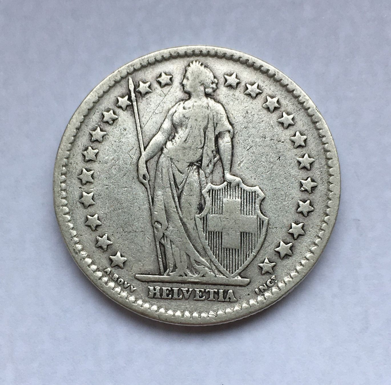 Tutti le monete: 1874 2 Franken ss Silber – Usato da Kirchberg SG venduto da Z-Collection 1
