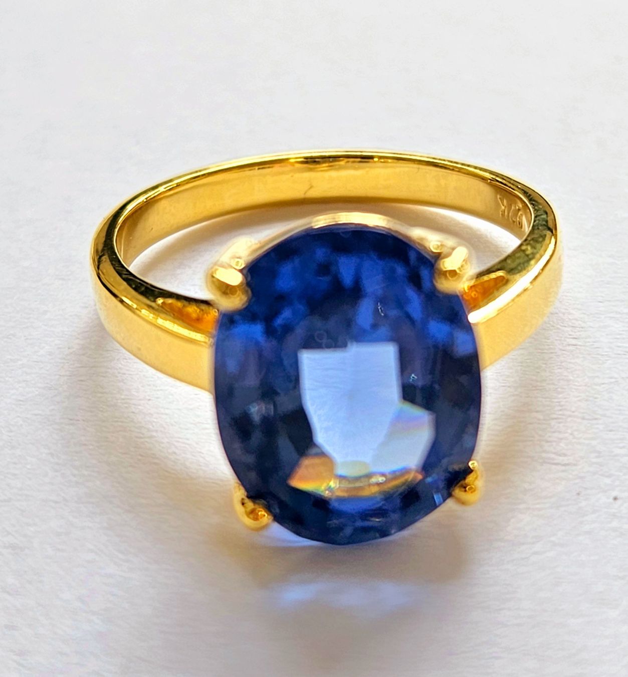 Anelli: Eleganter Goldring mit blauem Safir – Nuovo e nell'imballaggio originale da Zürich venduto da adriben 2