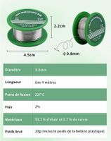 Lötzinn 0.8mm，Lötzinn mit Flussmittel 20g  Solder Wire