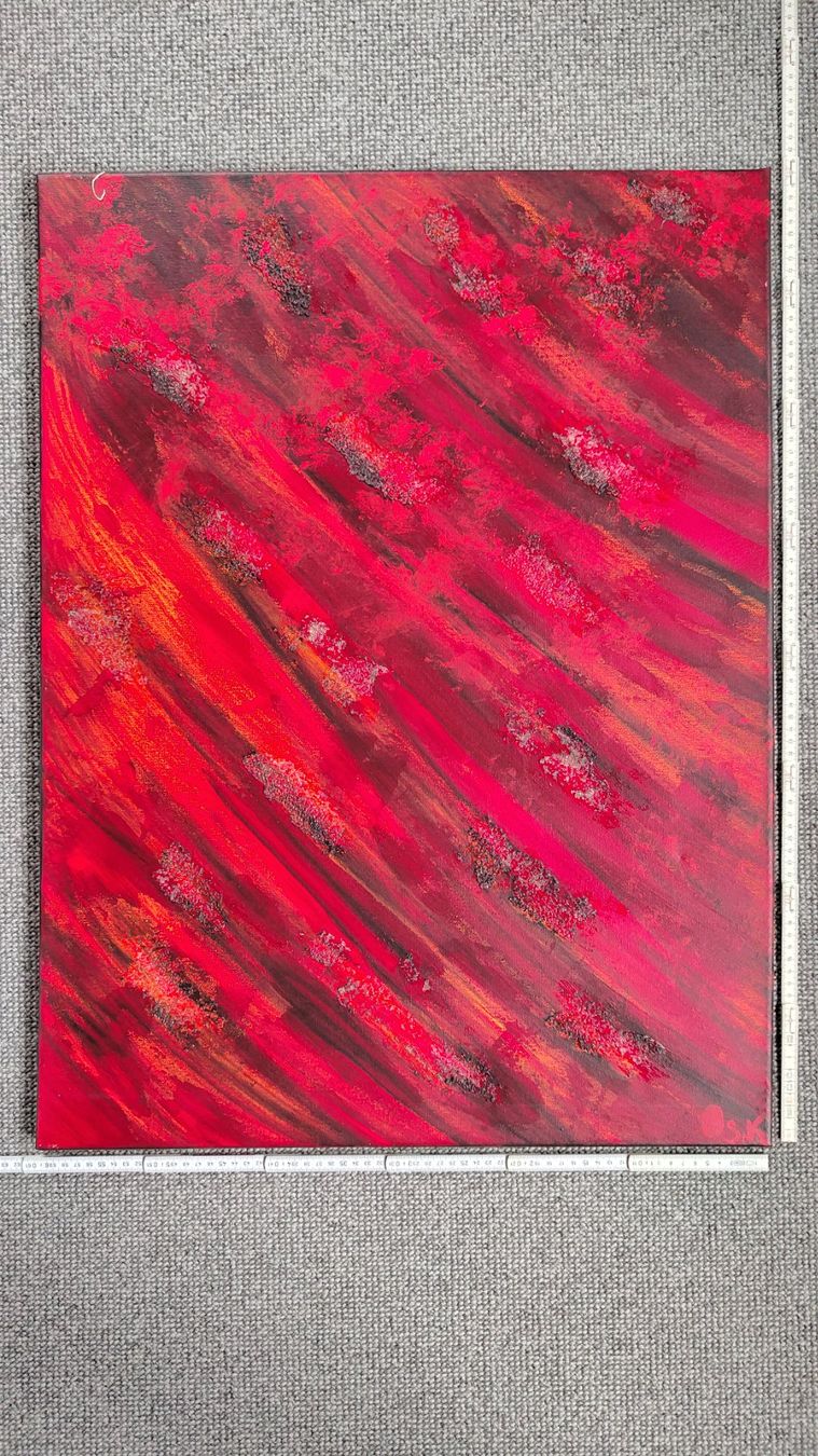 Gemälde: Abstraktes Acrylbild, handgemalt 60x80cm – Gebraucht aus Ballwil von bom_ar