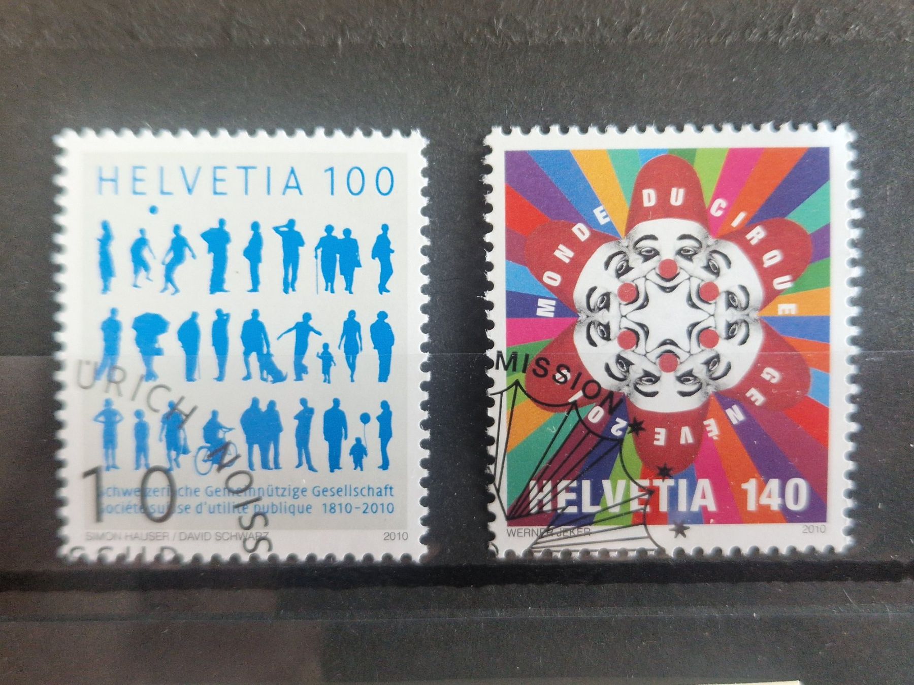 Tutti i francobolli: N° 1352 + 1354  gestempelt – Usato da Bouveret venduto da hckoala