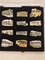 12 Pins / Badges „Historische Fahrzeuge des Tramverein Bern“
