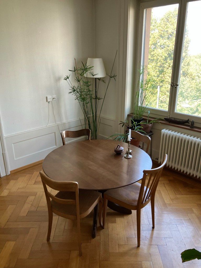 Tables: Table ronde avec rallonges – D'occasion à Fribourg par remy.philipona