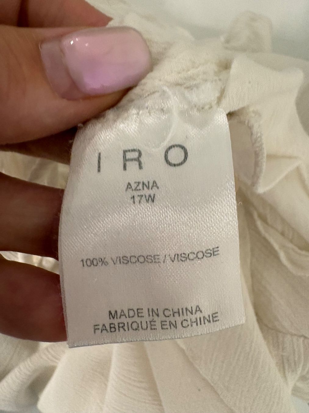 Iro Camicette: IRO romantische Bluse Top Gr. 40 creme Rüschen Boho – Usato da Regensdorf venduto da secondchancefashion 6
