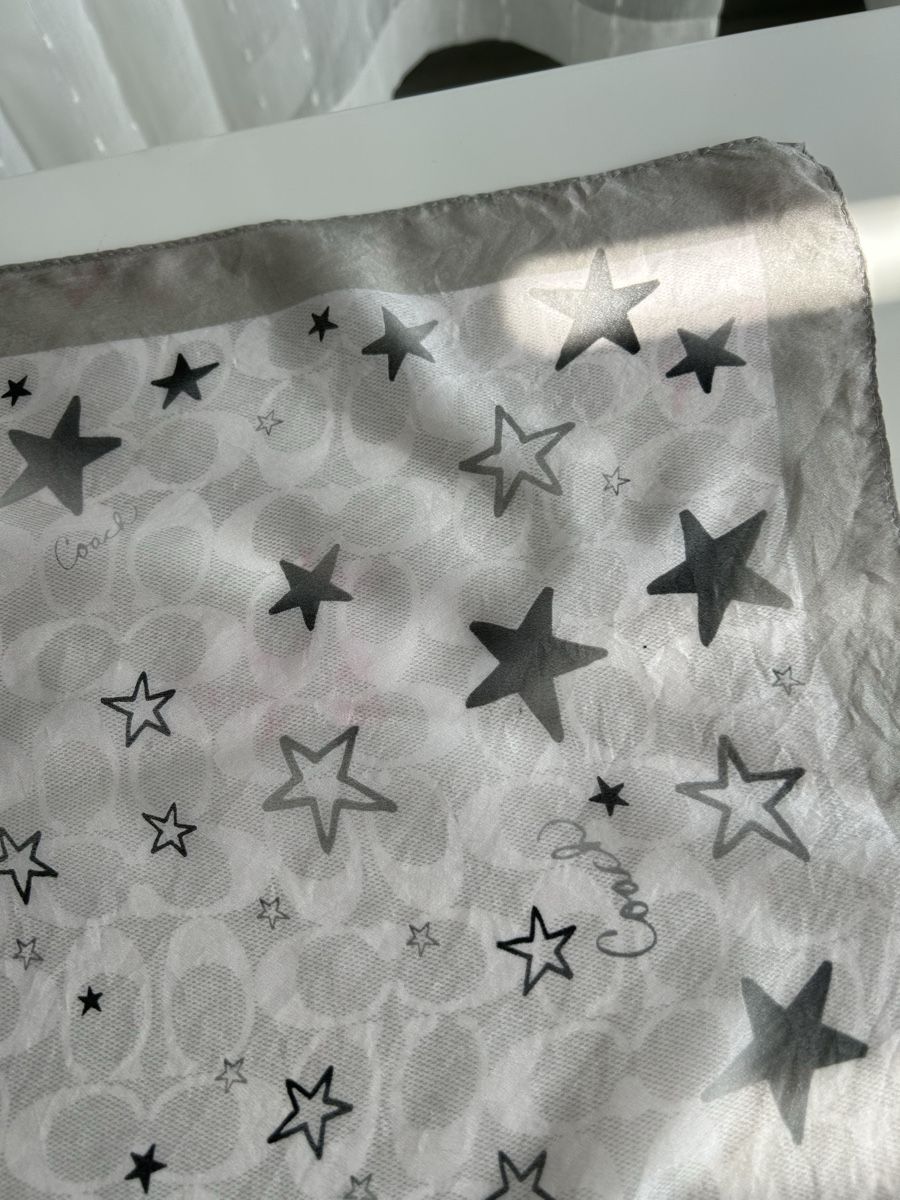 Coach Foulards, Tücher & Schals: Coach Scarf Grey Stars Logo Print Accessory – Neu (gemäss Beschreibung) aus Saland von ele_vc96 1