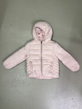 Mädchen Steppjacke Gr. 98 – Rosa mit Kapuze