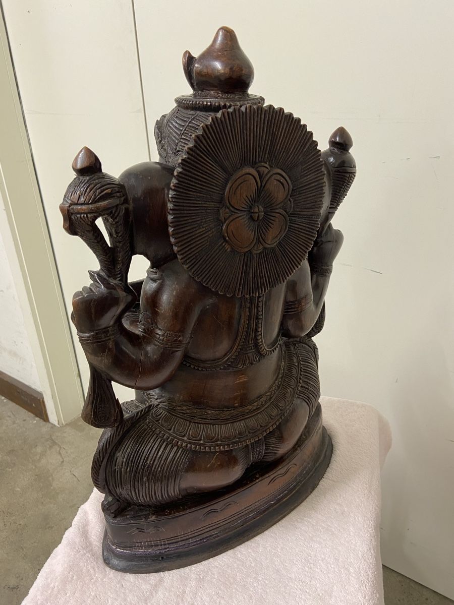 Sculture & Statue: Ganesha Figur Holz geschnitzt  – Usato da Dietikon venduto da brocki-eyra 9
