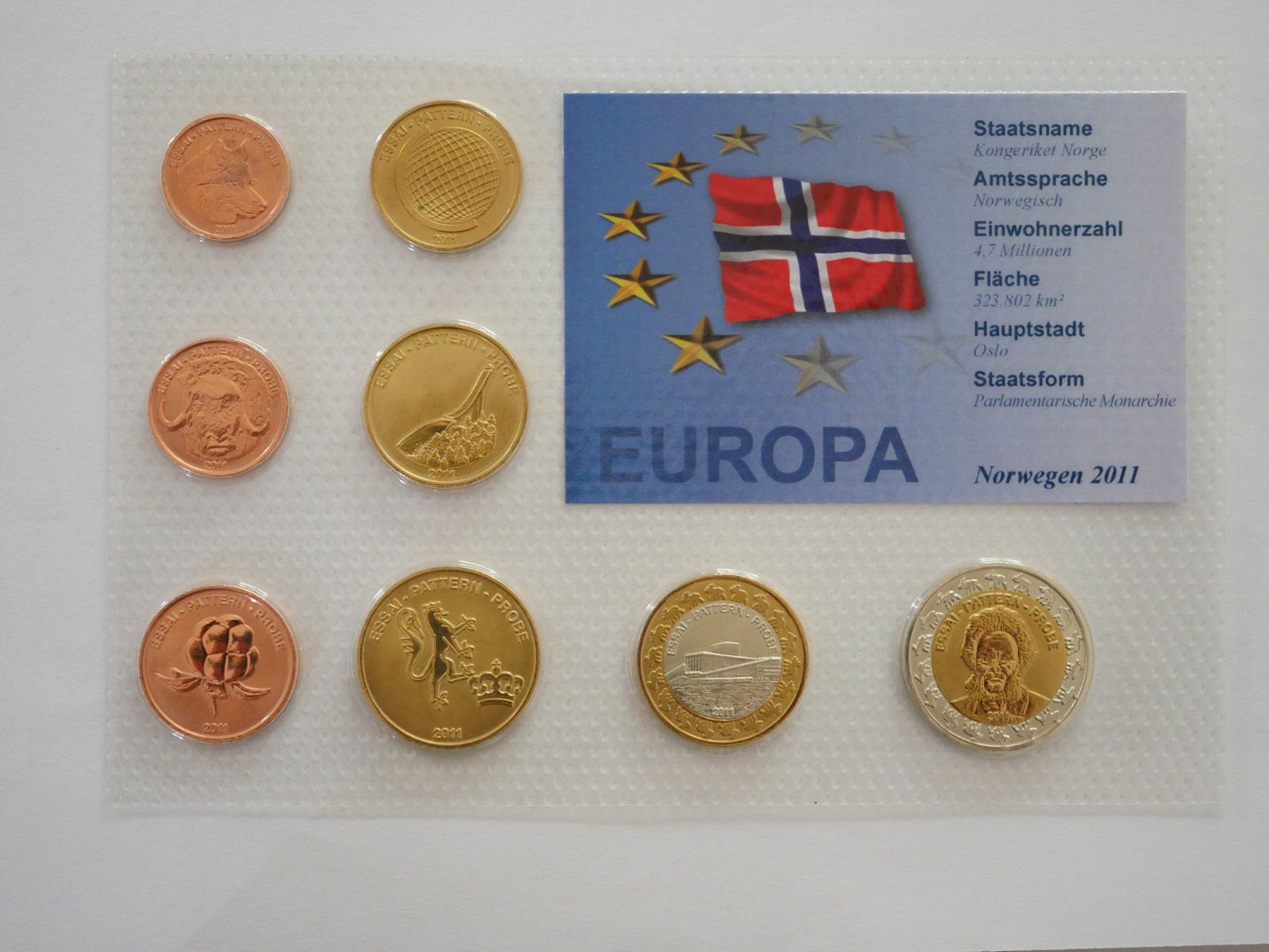 Toutes les monnaies: Euro Probe Norwegen 2011 ***TOP*** – Neuf avec emballage d'origine à Kreuzlingen par Samson01