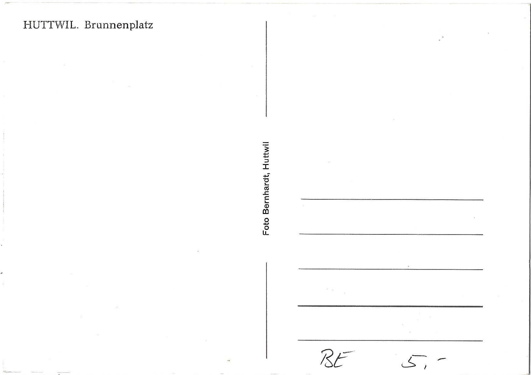 Cartoline postali: HUTTWIL.   Brunnenplatz – Usato da Bütschwil venduto da Jackson1A 1