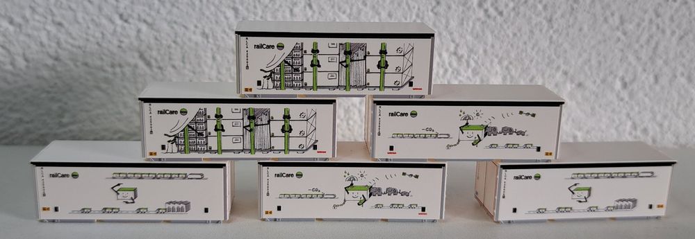 RhB Container 6 Stück für alle Rungenwagen von Kato Spur N (Neu (gemäss ...