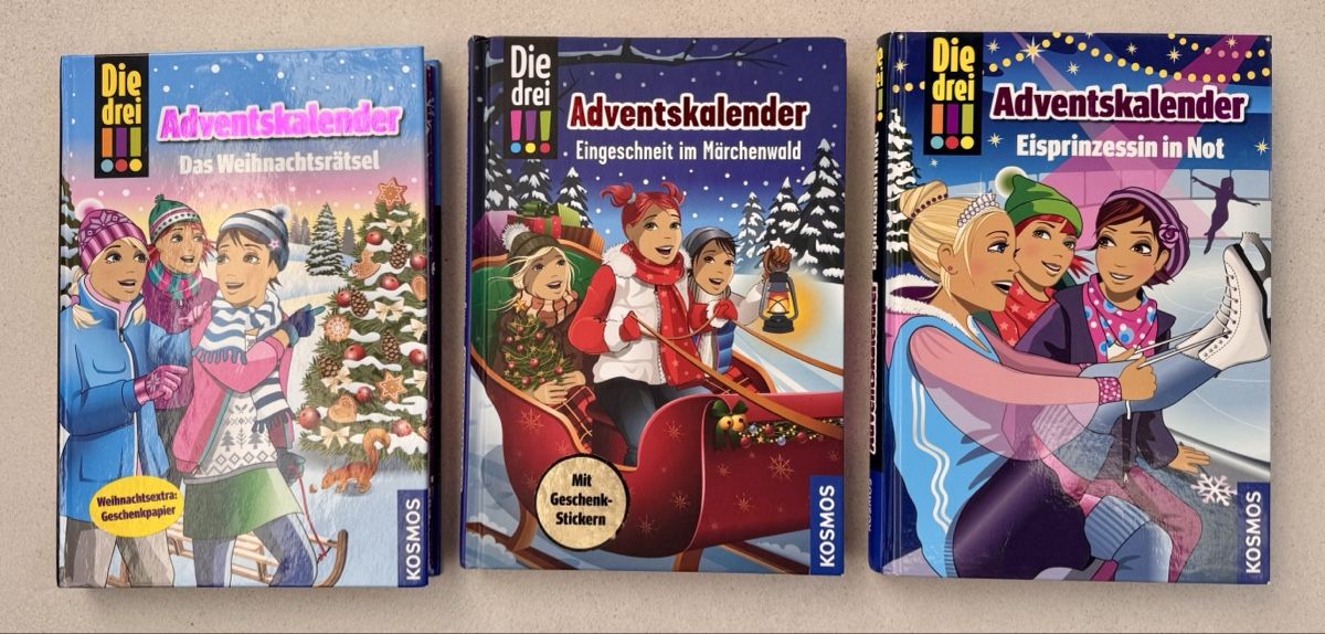 Libri: 3x Die drei !!! Adventskalender – Usato da Rickenbach SO venduto da Lerg