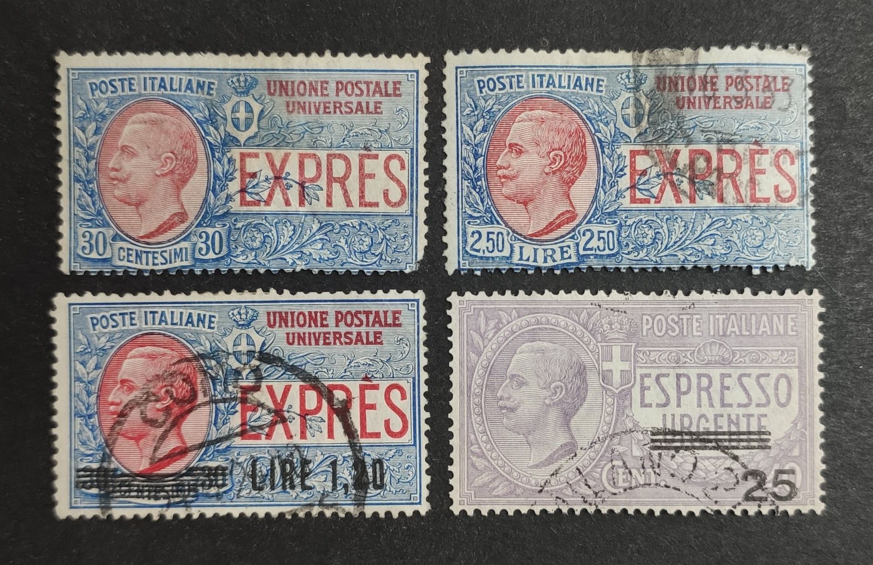 Tous les timbres: Italien 1908-21, Espresso, gestempelte – D'occasion à Wil SG par Zazal
