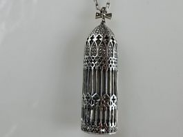 Silber Kette mit "Volieren" Anhänger