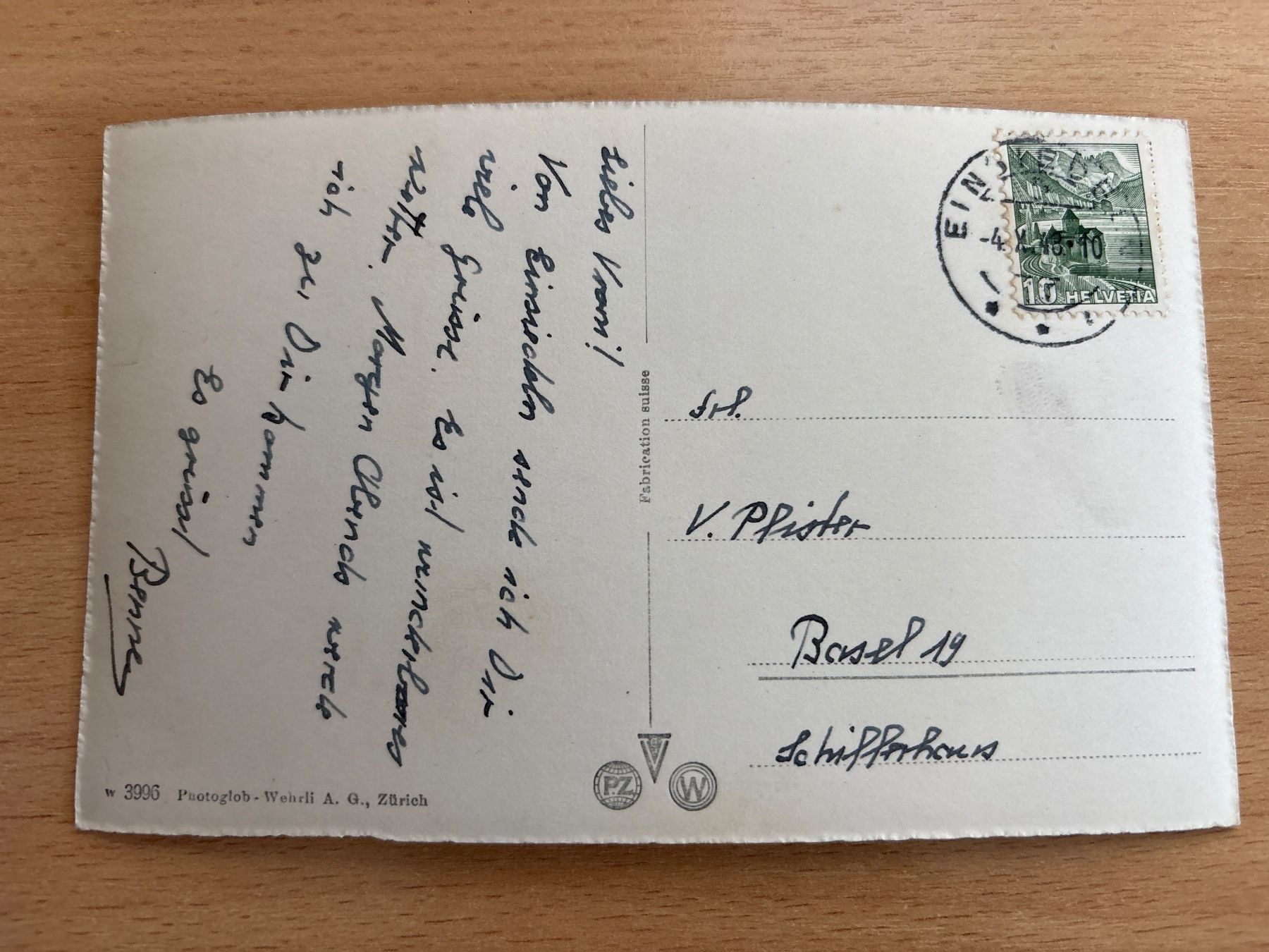 Cartoline postali: Alte Ansichtskarte Einsiedeln mit Stempel, Rarität! – Usato da Ibach venduto da lisch3 2
