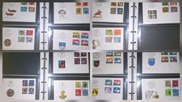 Alubum mit 78 FDC Belegen Schweiz / Pro Juventute div.