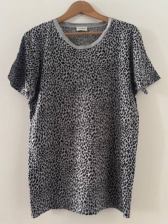 Saint Laurent Leopard Print T-shirt SS15 Hedi Slimane Medium