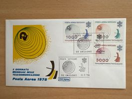 Vatikan Briefmarken auf Brief, Telecommunication, 1978
