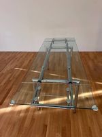 Glastisch - Ausziehbar auf zwei Seiten - Länge 160cm - 220cm