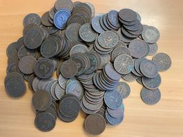 Grosses Lot 2 Pfennige Münzen 1876 etc