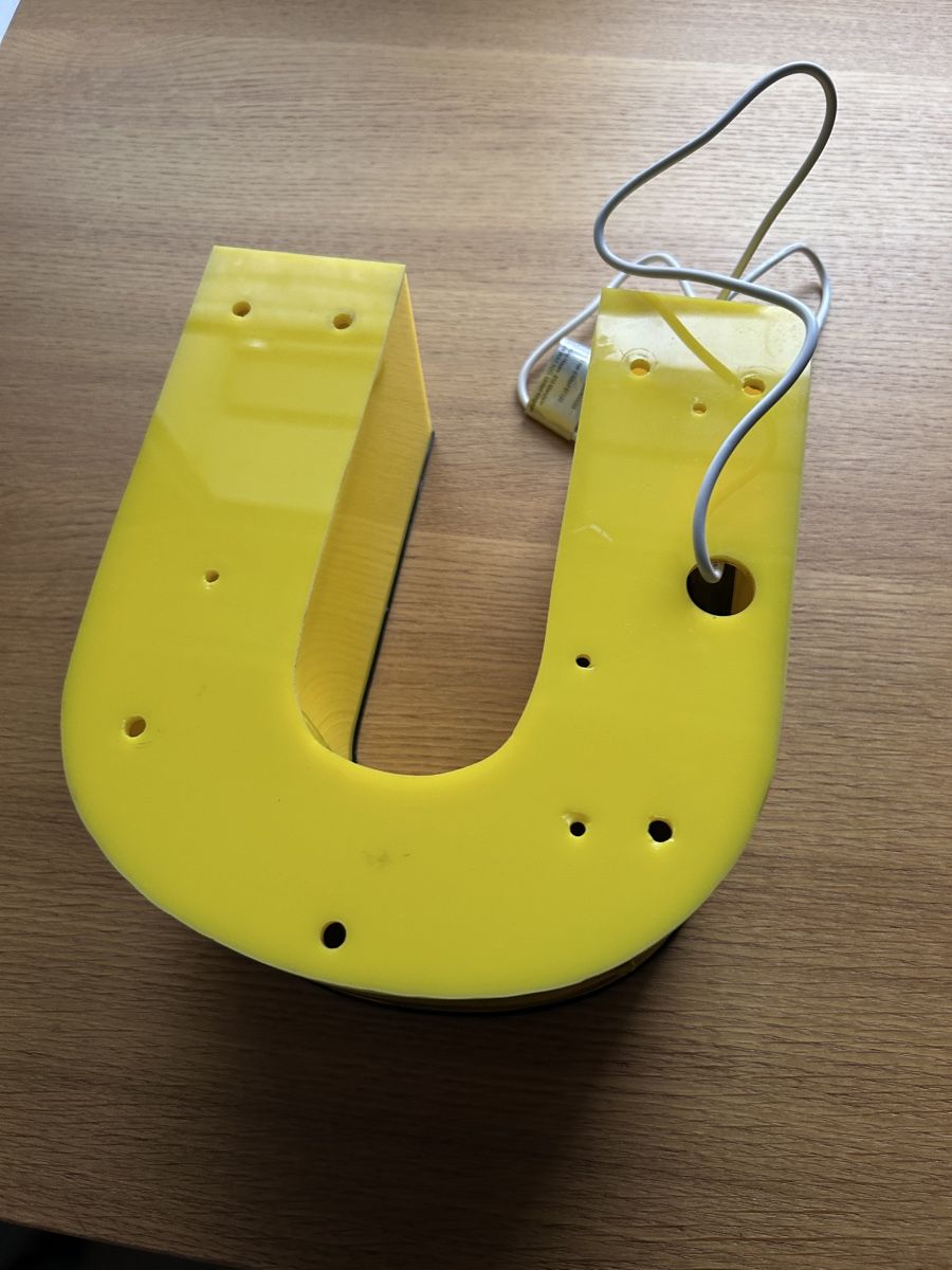 Tutte le decorazioni: Leuchtbuchstabe "U" oder C" oder "n" – Usato da Uster venduto da Stromboli7 6