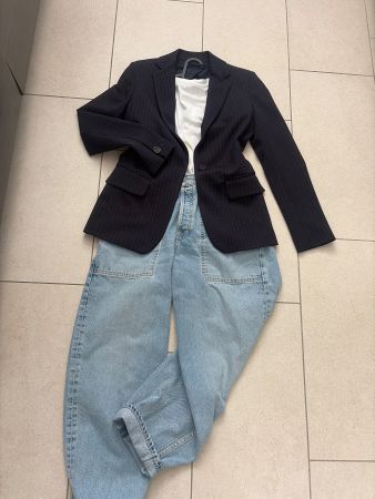 Max Mara Weekend Blazer Gr. 36 Navy Nadelstreifen Business