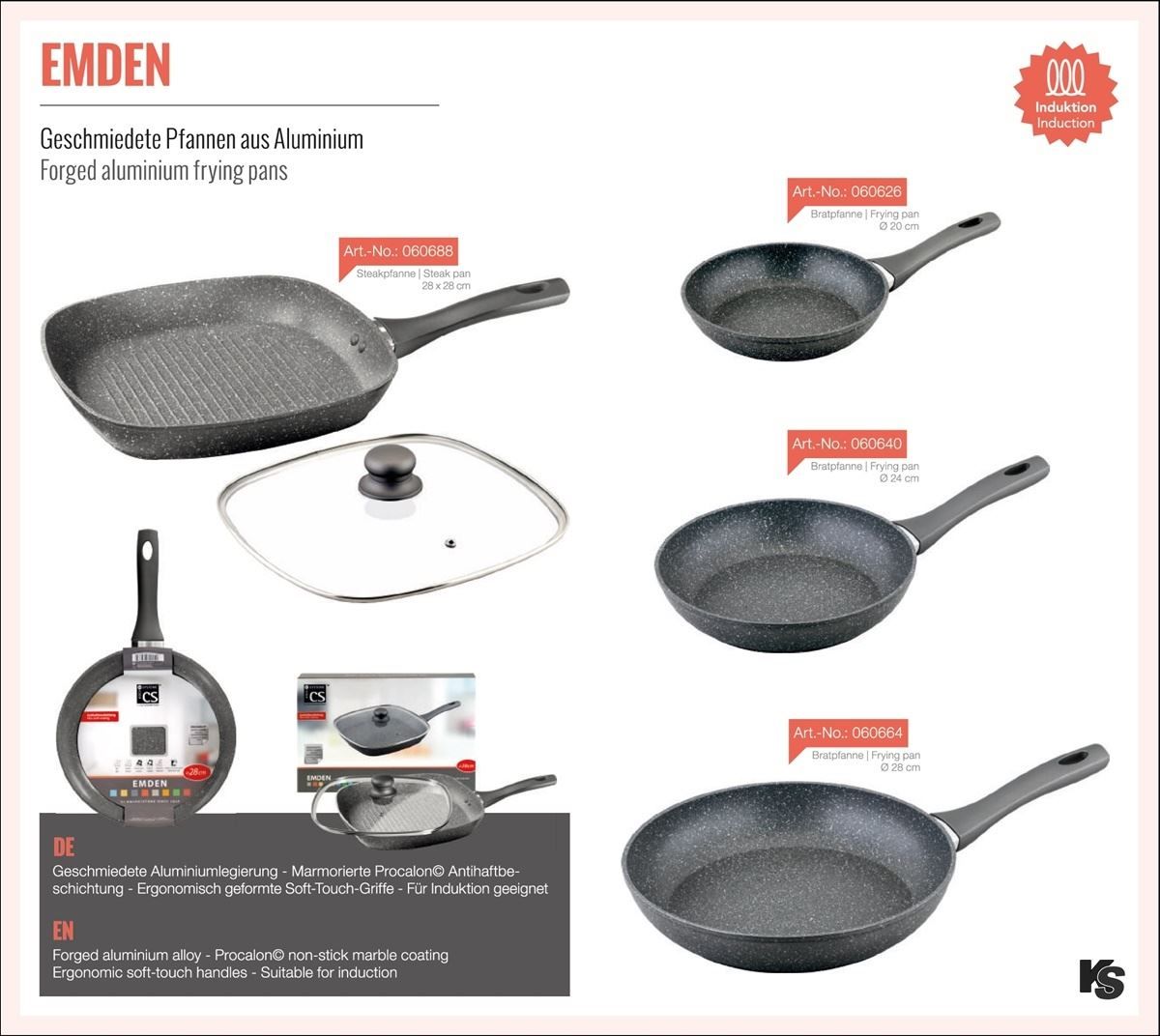 Padelle: Pfanne EMDEN Pfanneset 5 tlg – Nuovo e nell'imballaggio originale da Wettingen venduto da kochshop 4