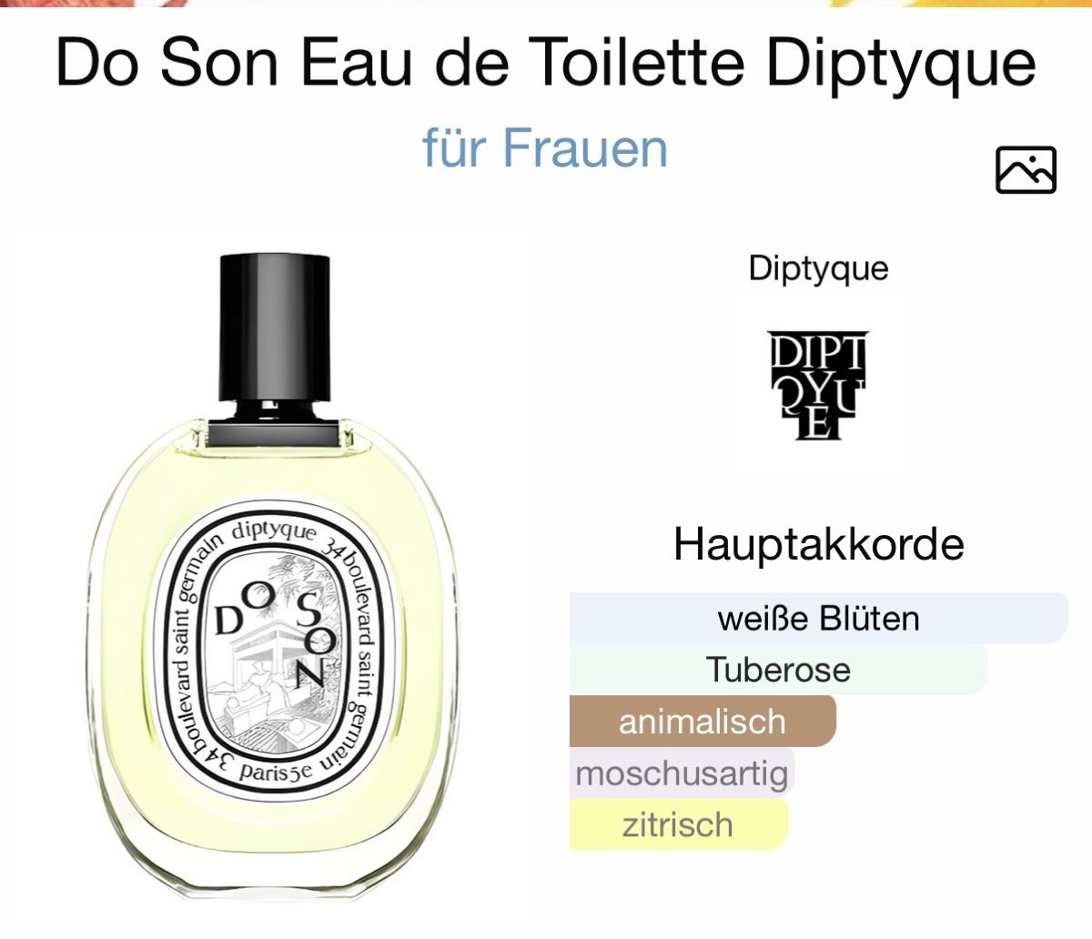 Diptyque Profumi & Eau de Toilette: Do Son - Diptyque 5ml Duftprobe – Nuovo (secondo la descrizione) da Riehen venduto da IMMest.1994 2