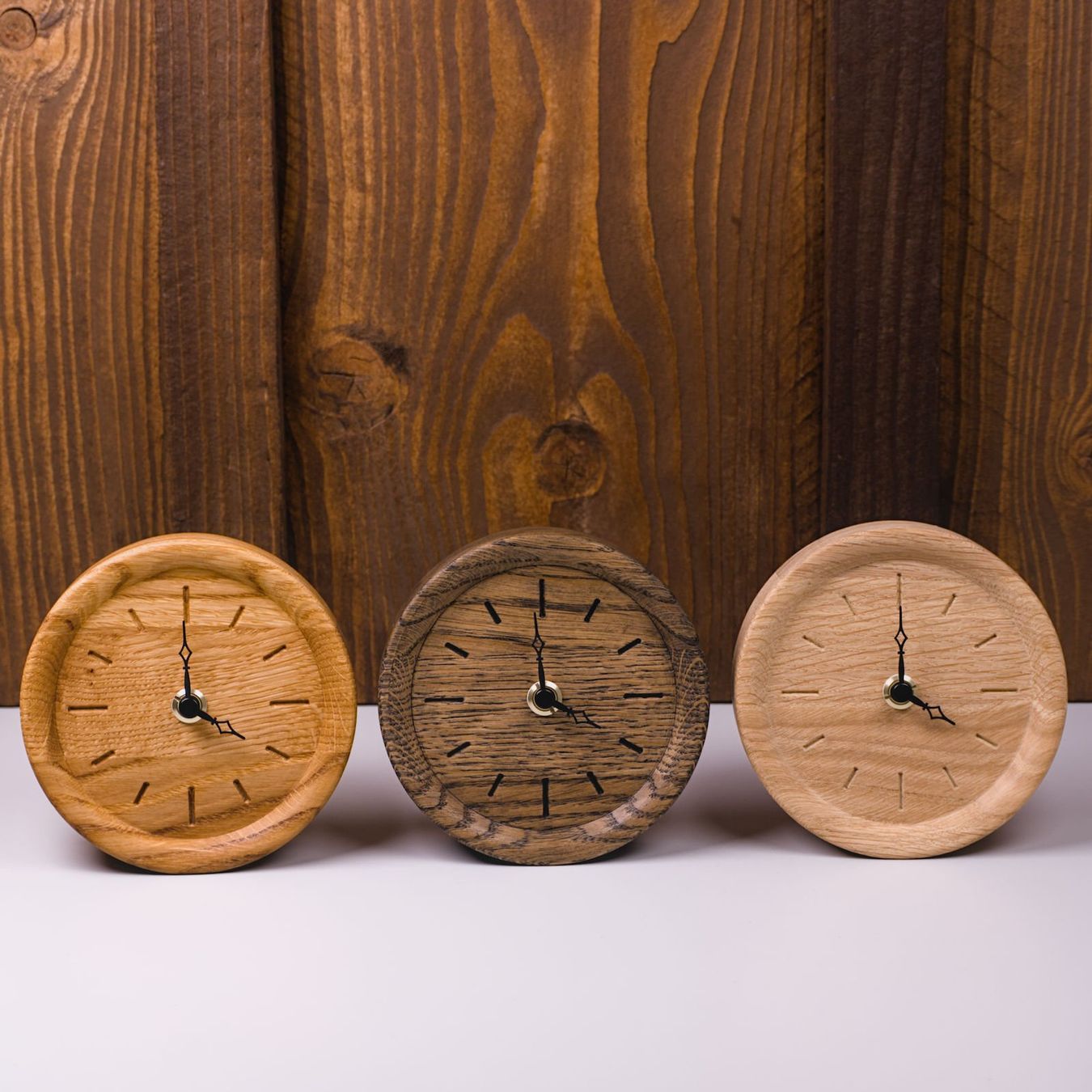Stand- & Wanduhren: Standuhr Eiche 12.5 cm – Rohholzeffekt – Neu und originalverpackt aus Hubersdorf von HolzPart 6