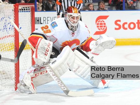 Reto Berra NHL Game Worn Jersey Calgary Flames, Fribourg