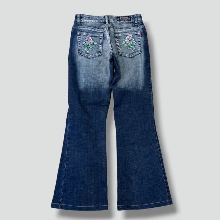 Fapong y2k floral spring bootcut jeans damen hose frühling