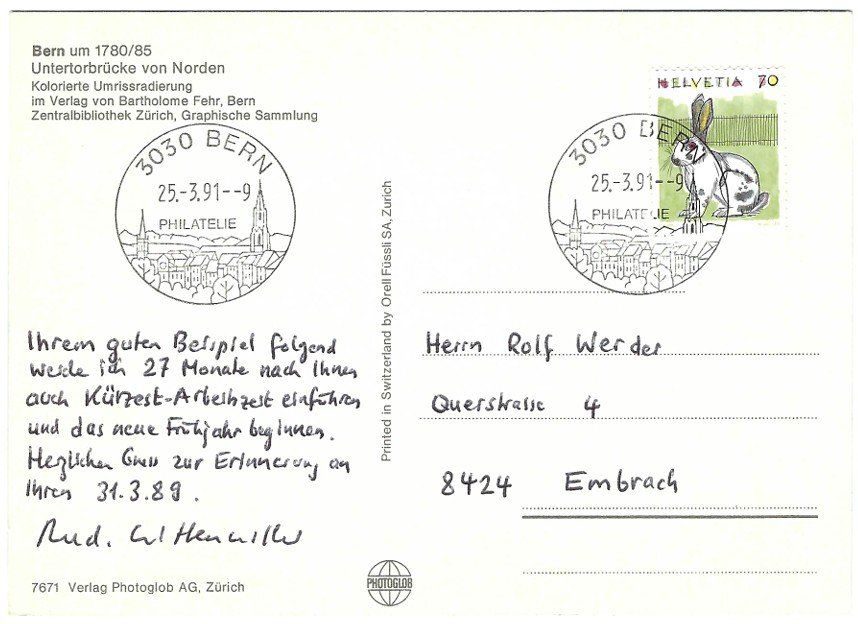 Cartoline postali: AK Gondelbahn Hasliberg-Käserstatt, BE – Usato da Rheinfelden venduto da wil_m7gh 1