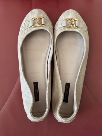 Louis Vuitton Ballerinas, Gr.39, Beige-Gold, Top Zustand!