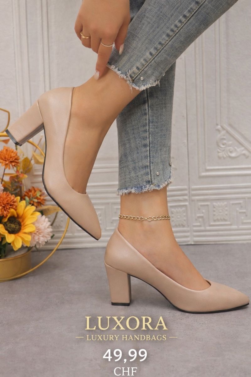 Damenschuhe: Elegante Luxora Pumps, beige – Neu und originalverpackt aus Kriens von Luxora 1