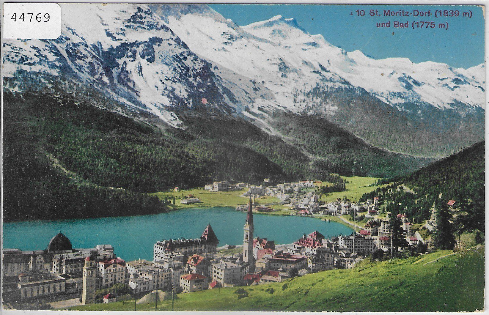Ansichtskarten: St. Moritz-Dorf und Bad - Litho – Gebraucht aus Ettingen von Kartenplanet