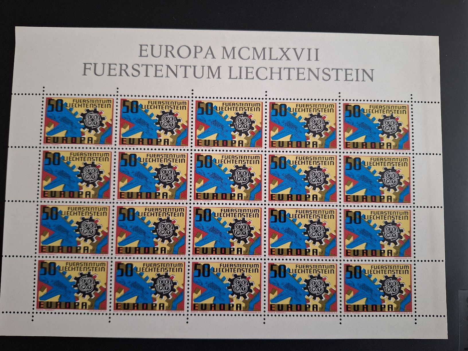 Tutti i francobolli: Liechtenstein Europa 1967 Bogen postfrisch – Nuovo (secondo la descrizione) da zumikon venduto da lotegrandote