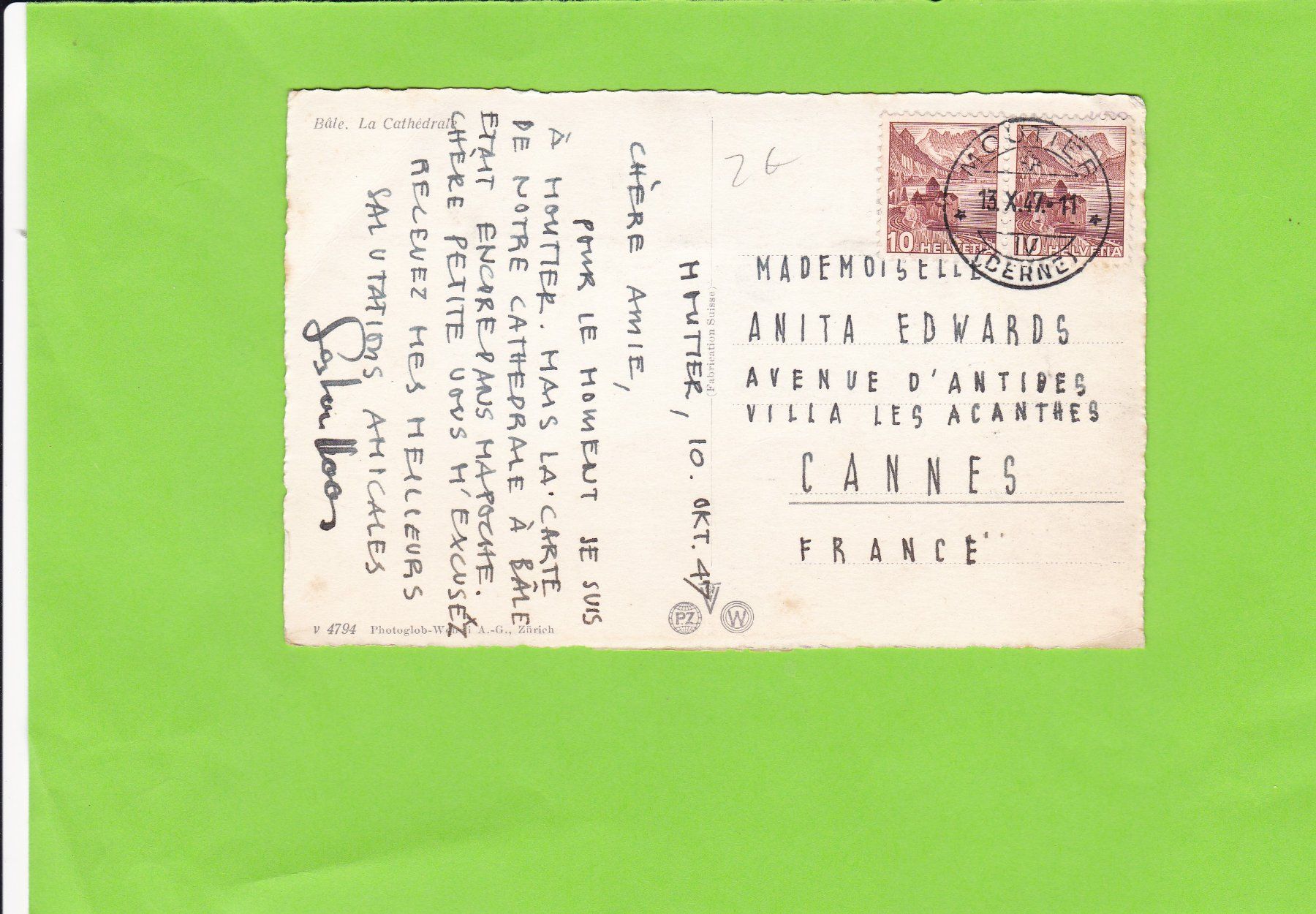 Cartes postales: Basel-Münster – D'occasion à St. Peterzell par neckertal 1