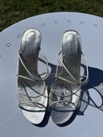 Sandales René Mancini argentées transparentes taille 37.5
