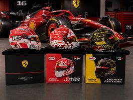 3x Caschi Ferrari Leclerc 2024/2025 - Bell