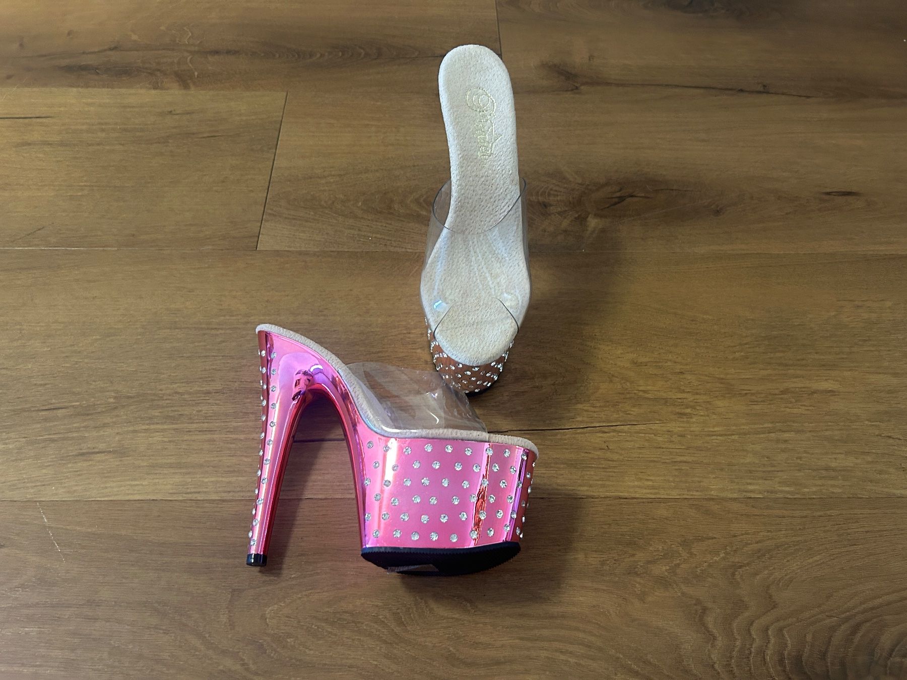 Scarpe da donna: Pleaser Stardust 701 Platform Heels Pink Strasssteinen Gr 37 – Nuovo e nell'imballaggio originale da Regensdorf venduto da Spyke55