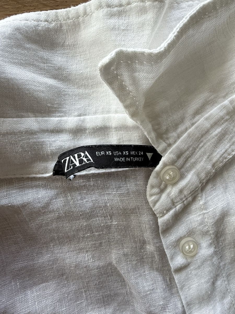 Zara Camicette: Zara Leinen Bluse Weiss, XS S – Usato da Ottenbach venduto da Suni_82 4