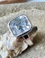 XL Zirkonia-Solitär Ring Silber 925 nordisches Design Gr.53